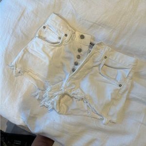 AGOLDE PARKER SHORTS - WHITE